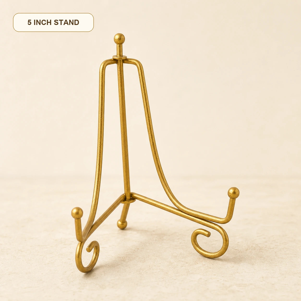 Five-inch tabletop display stand detail for small and medium memorial frames