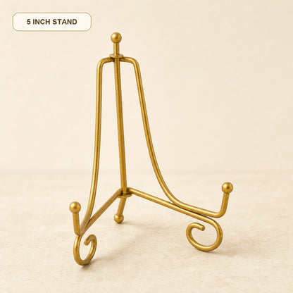 Five-inch tabletop display stand detail for small and medium memorial frames