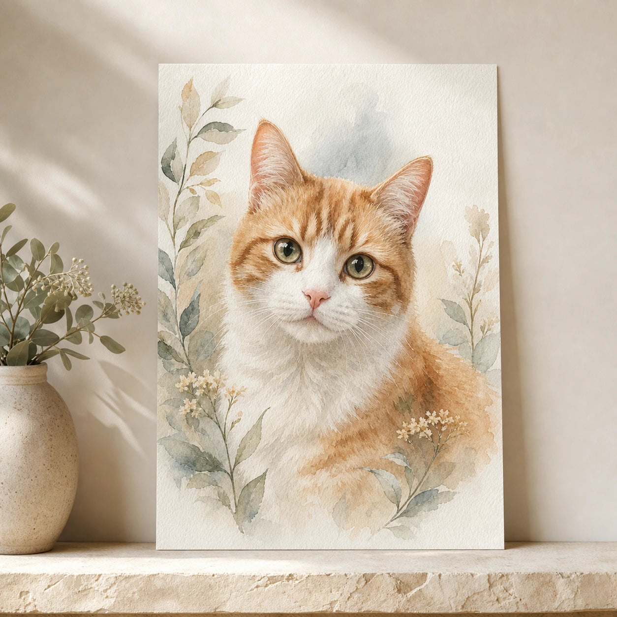 8 × 12 inch unframed custom pet memorial portrait