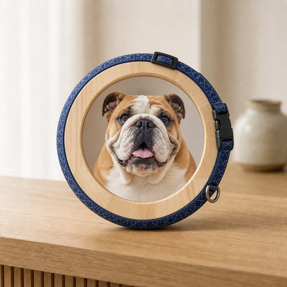 Large dog collar memorial picture frame without stand