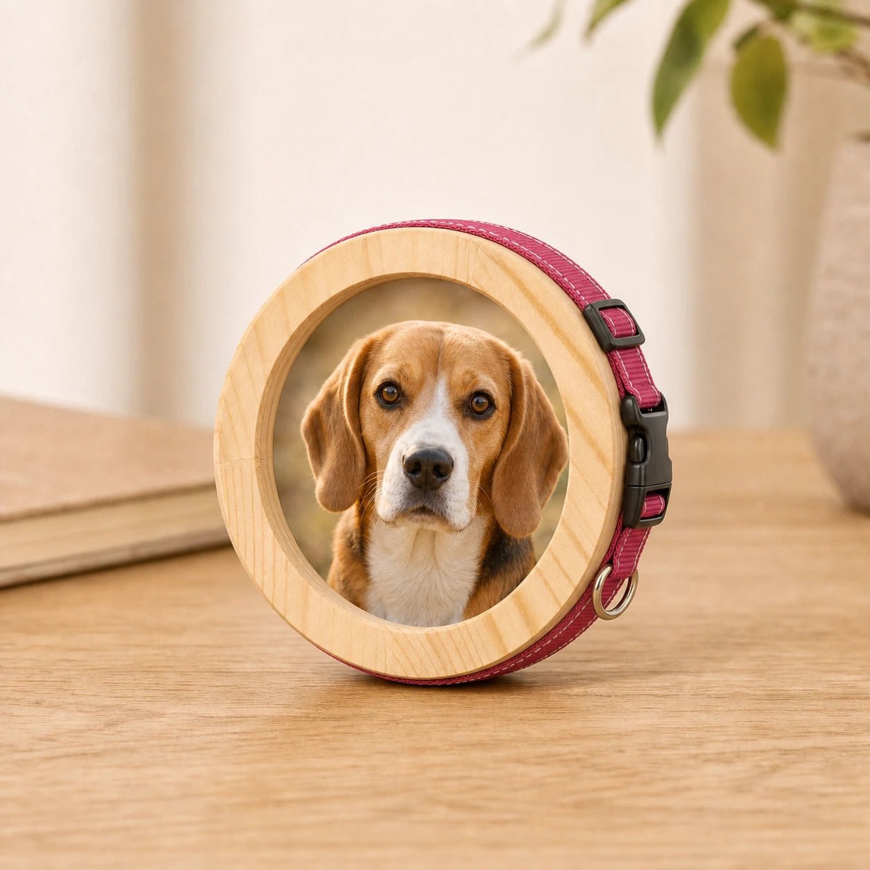 Small dog collar memorial picture frame without stand