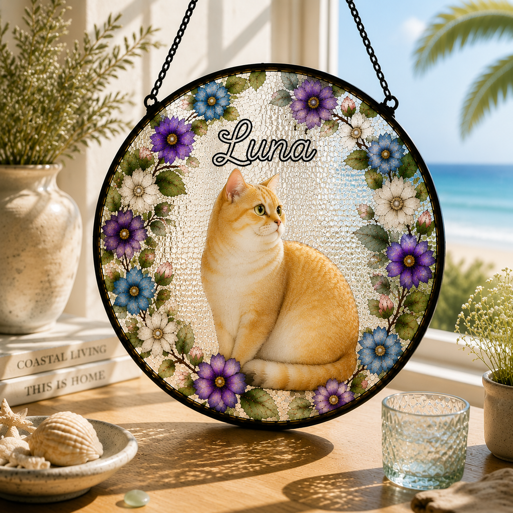 Personalized Cat Memorial Suncatcher