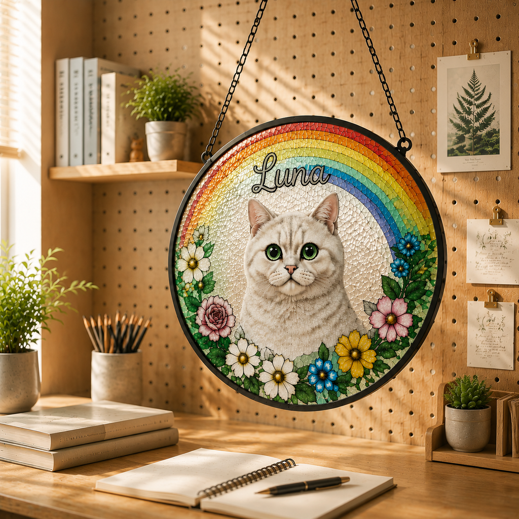 Personalized Cat Memorial Suncatcher